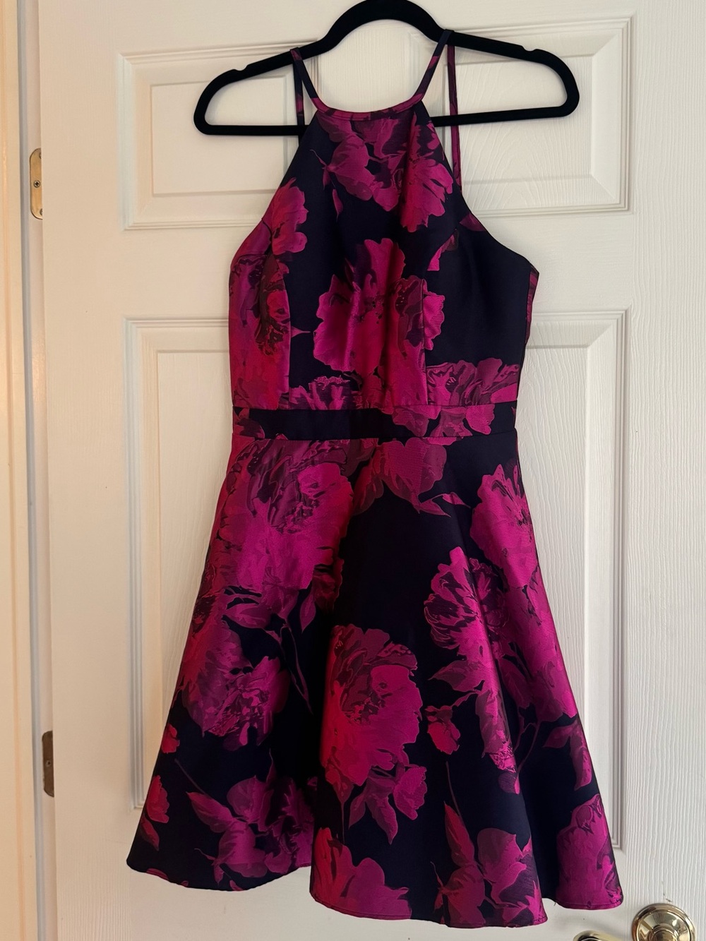 XSCAPE Fit and Flare Halter Cocktail Dress, Size 8